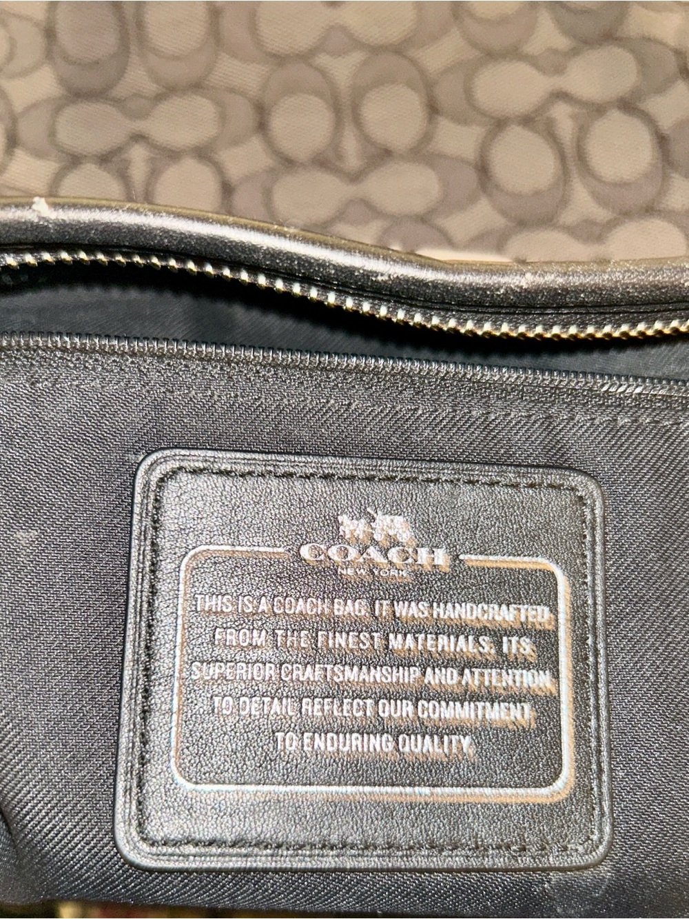 Coach Authentic Taylor Tote in Signature Jacquard with Fashion Heart Patch. - Picture 14 of 16